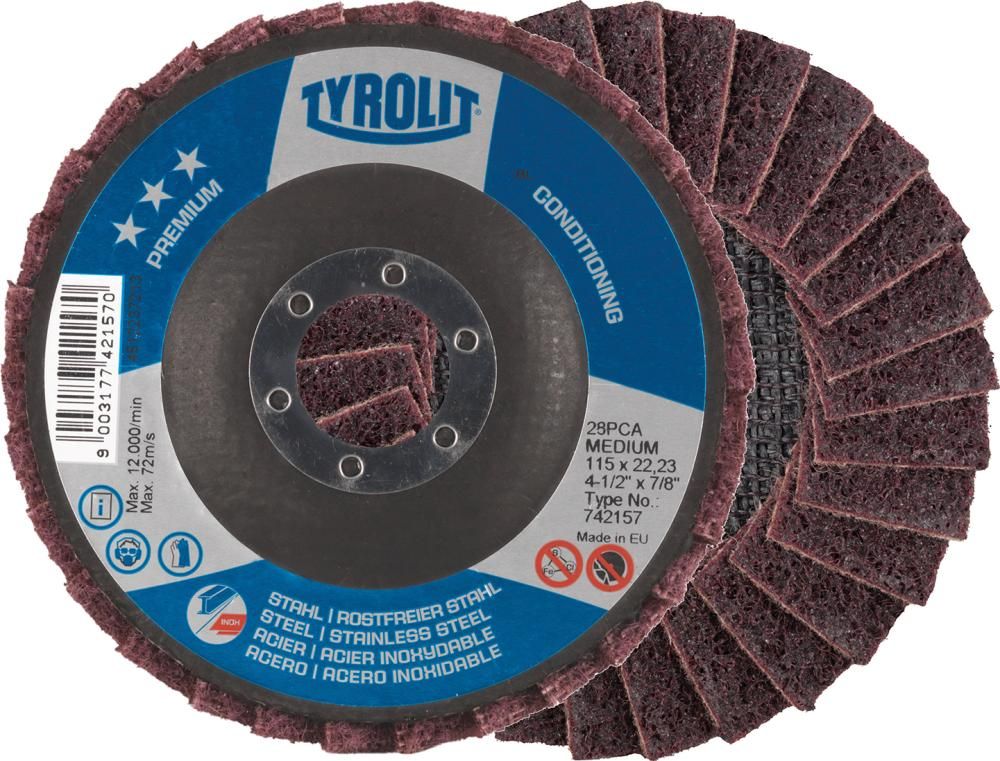 Fächerschleifscheibe Vlies SCM-A 115x22mm grob Tyrolit