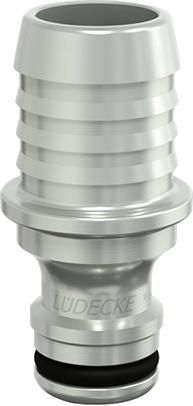 WaterProfi Stecknippel Serie WPN DN9, Tülle 13 mm, 1/2", LÜDECKE