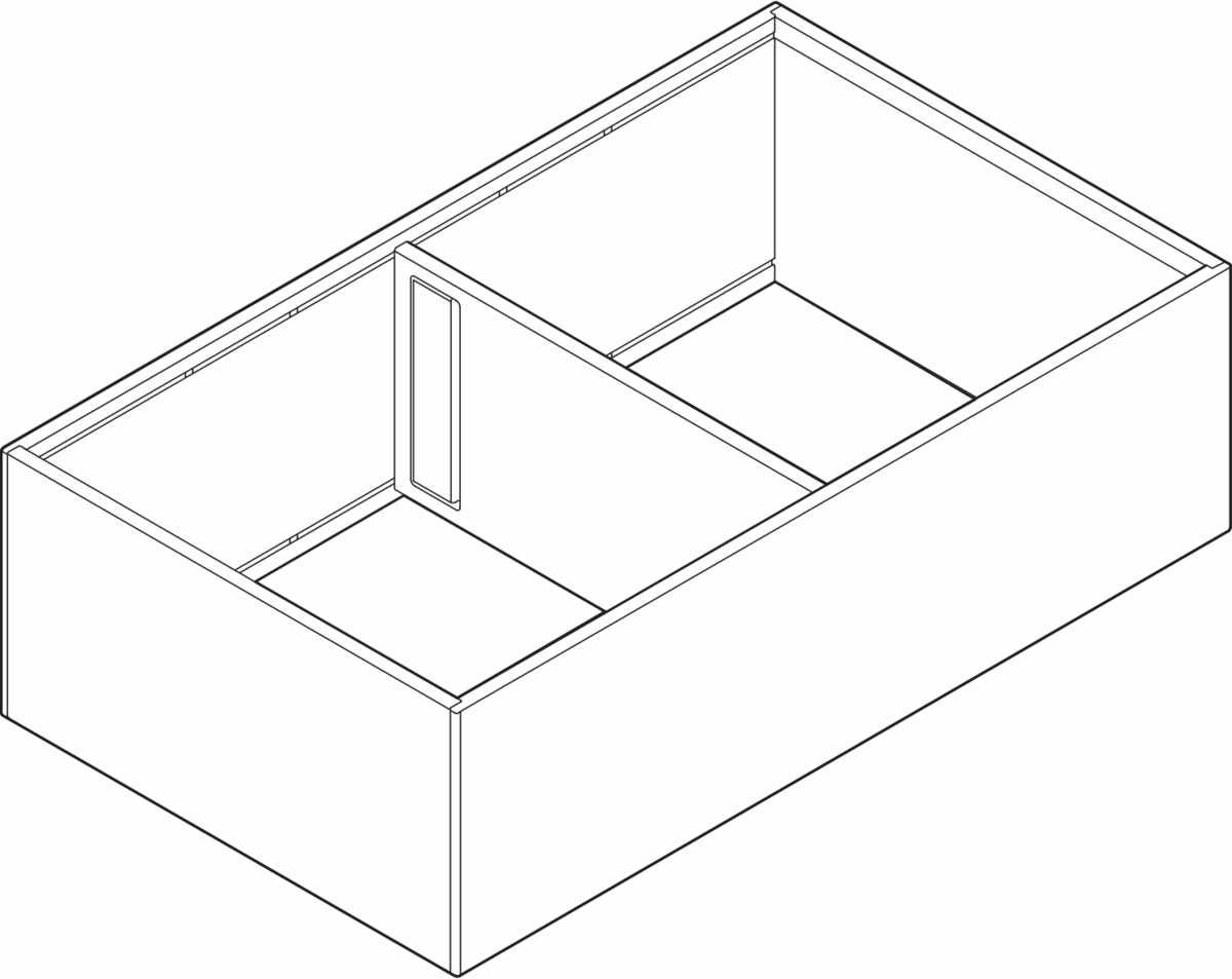 AMBIA-LINE Rahmen, für LEGRABOX/MERIVOBOX Frontauszug, Stahl, ab NL=400 mm, Breite=218 mm, oriongrau matt