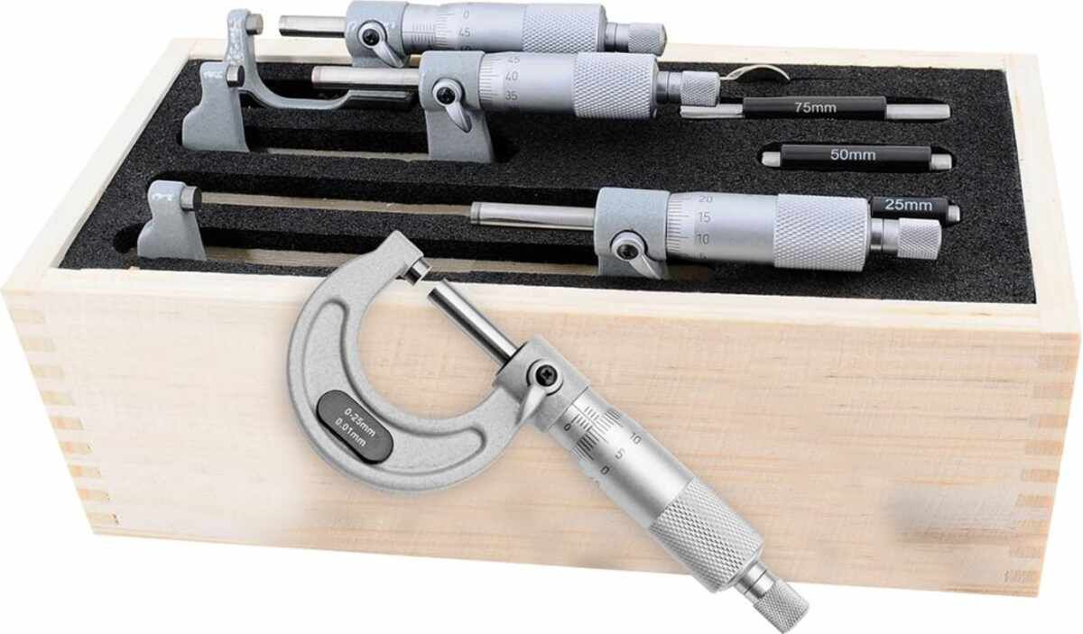 Bügelmessschrauben-Set 0-100 mm FORTIS