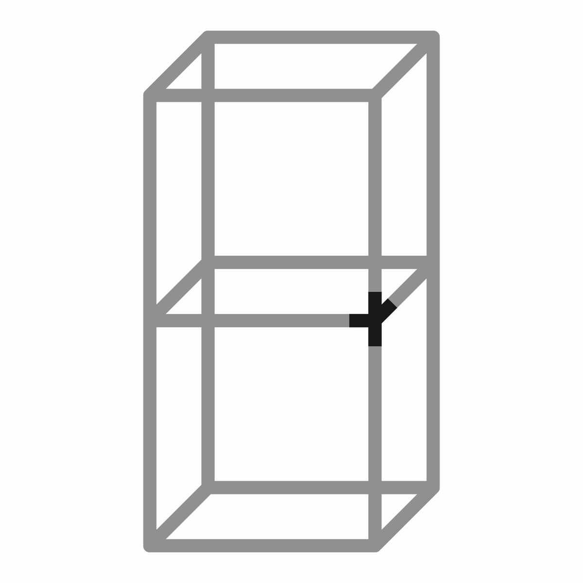 CADRO KNOTEN 4-FACH SCHWARZ MATT E2