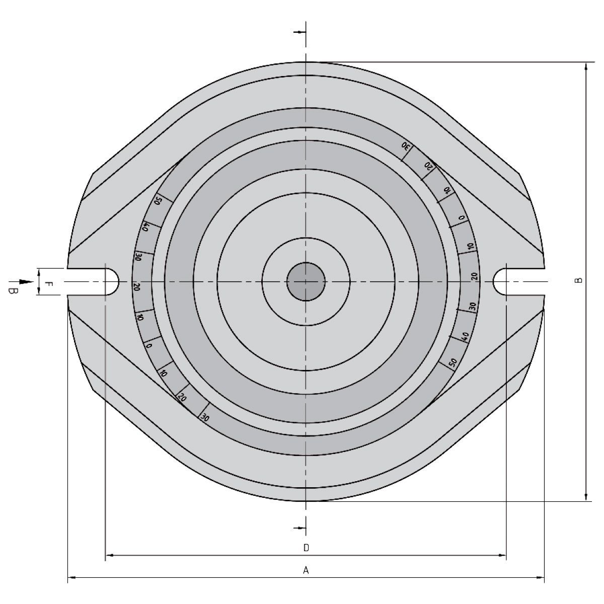 Drehplatte für Maschinenschraubstock ATW40/ATD460