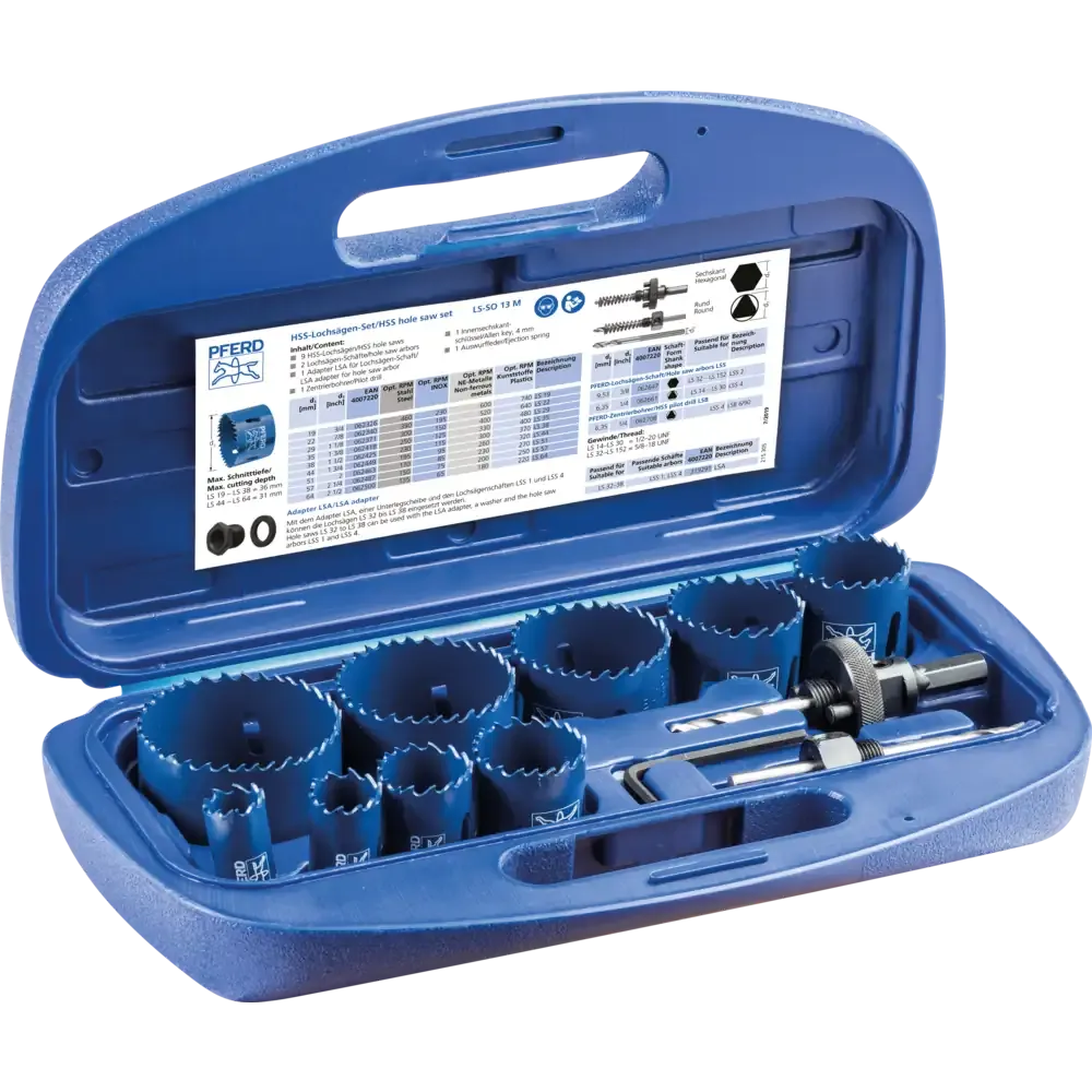 PFERD Bi-Metall Lochsägen Set Co8/M42 14-tlg.