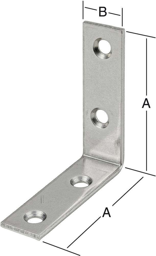Stuhlwinkel 25x15 mm Edelstahl