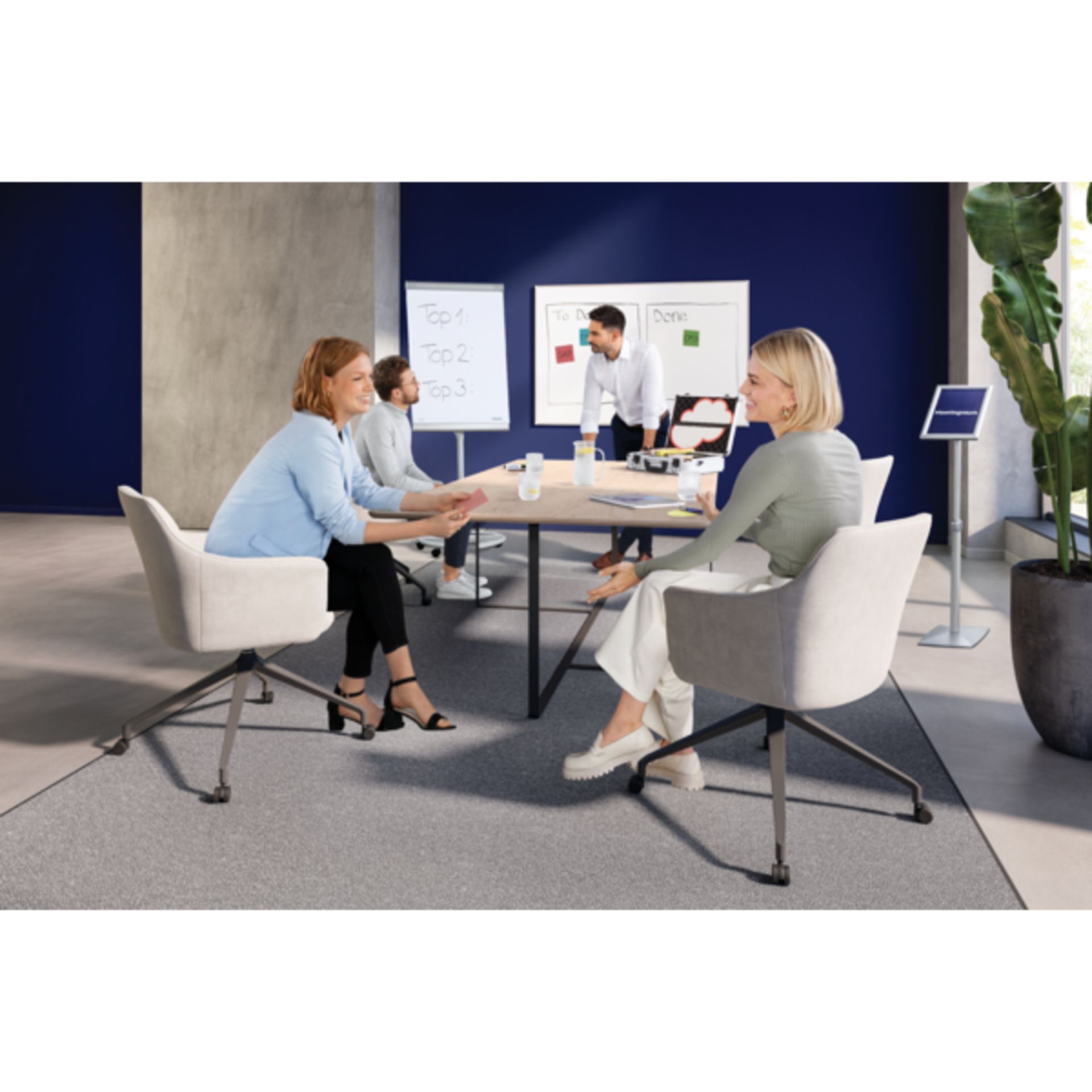 Moderationskoffer Mini  345x6x31cm bl/tr
