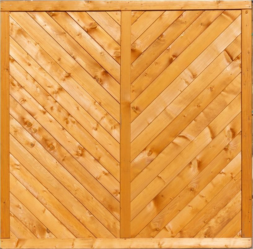 SUNLINE Profilbrettzaun 180x180cm pinienfarbig Rahmen 40/78mm getaucht Profilbretter 16/118 mm