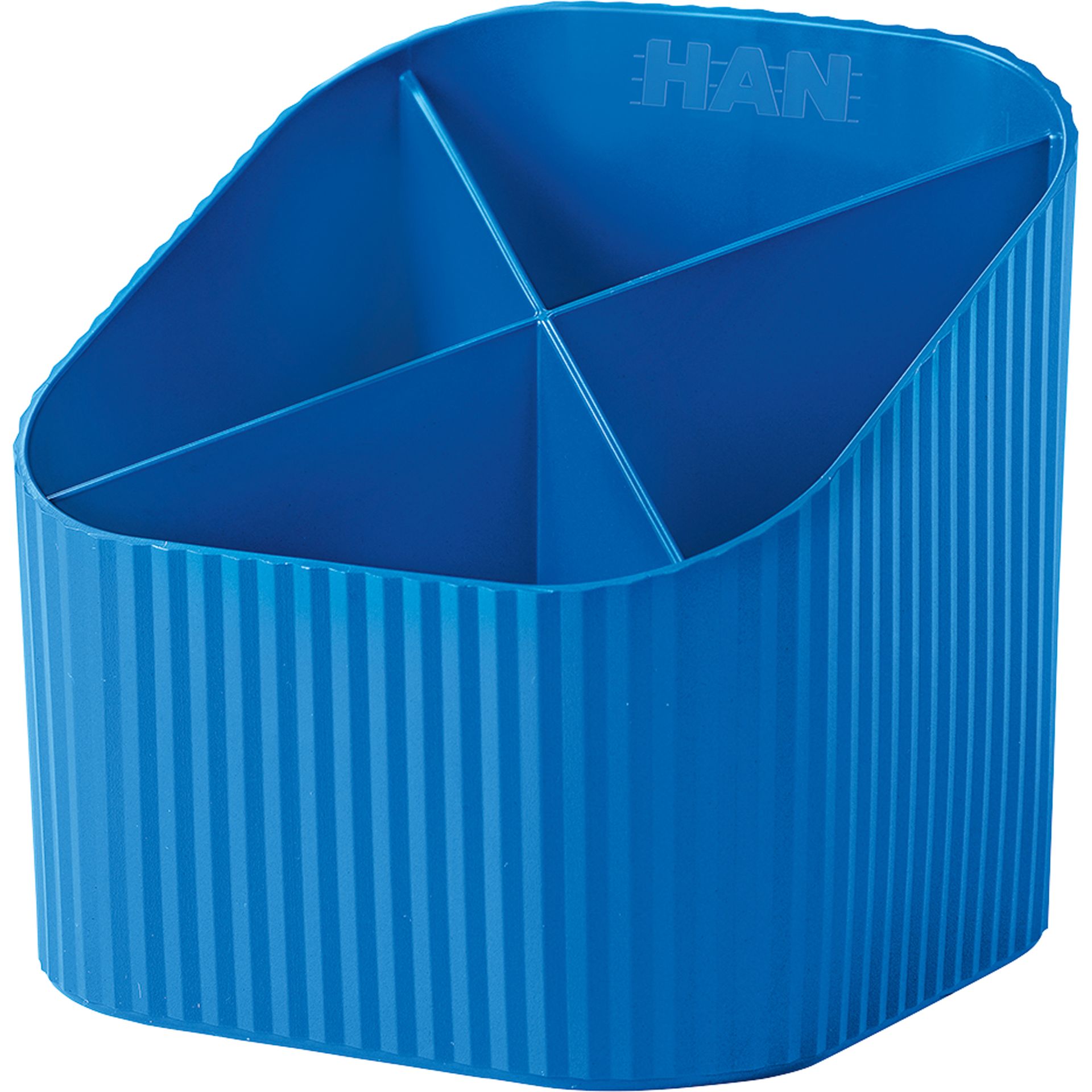 Schreibtischköcher Re-X-LOOP 4Fächer RC blau
