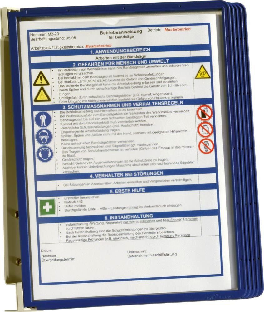 Sichttafelsystem dunkelblau, VE: 1 SET