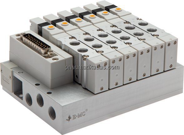 Ventilterminal 4x5/2-Wege, Multipol, G 1/8" an Ventilen (oben)