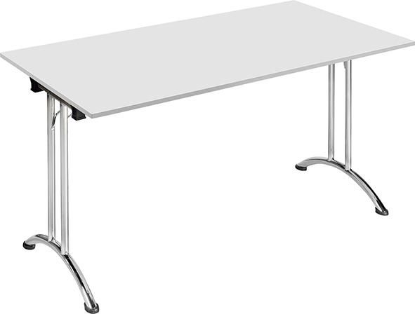 Klapptisch gebogene Kufe 120x70 cm grau