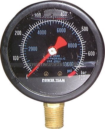 POWER-TEAM Manometer, 63 mm, NPT 1/4" AG, 0 - 690 bar