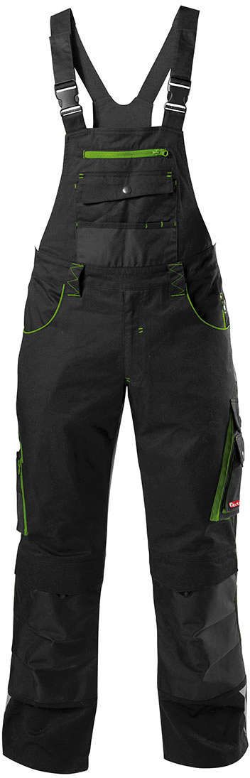 FORTIS H-Latzhose 24, schw./limegreen, Gr. 34