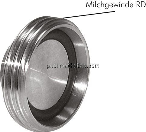Blindgewindestutzen (Milchgewinde) Rd 28 x 1/8", 1.4404