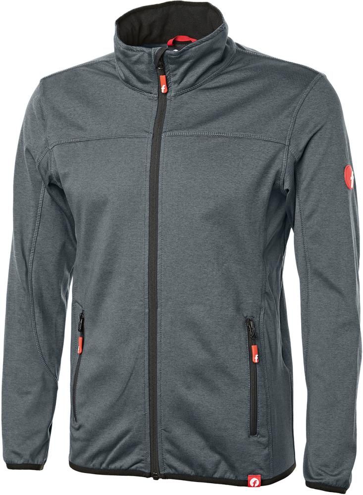 Tech-Fleecejacke grau/schwarz meliert Gr. 2XL Fortis Elements