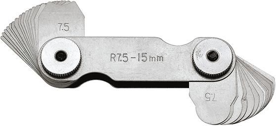 Radienschablone 17 Blatt 1,0-7,0mm FORMAT
