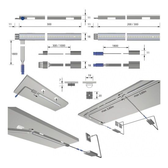 FORMAT LED-Leuchte, "SuperStripePlus" Neutralweiß