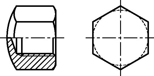 Hutmuttern, niedrige Form DIN 917 M 8 galv. verzinkt