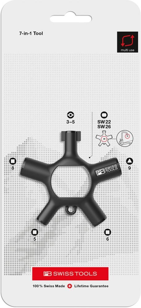 Schaltschrankschlüssel 7 in 1 Tool PB Swiss Tools