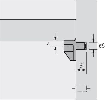 Bodenträger Safety glasklar Hettich