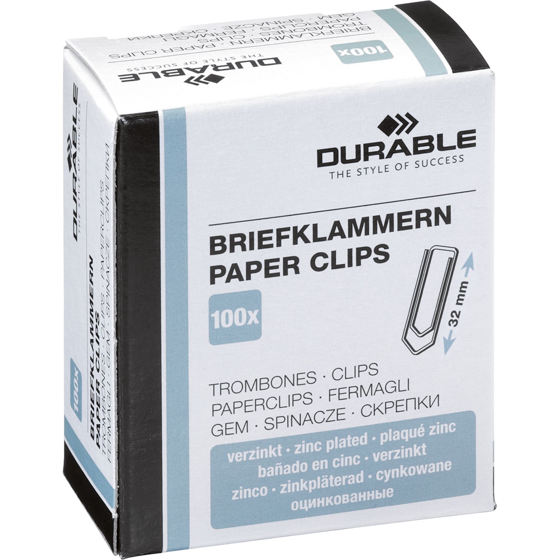 Briefklammer 32mm verzinkt 100 St./Pack.