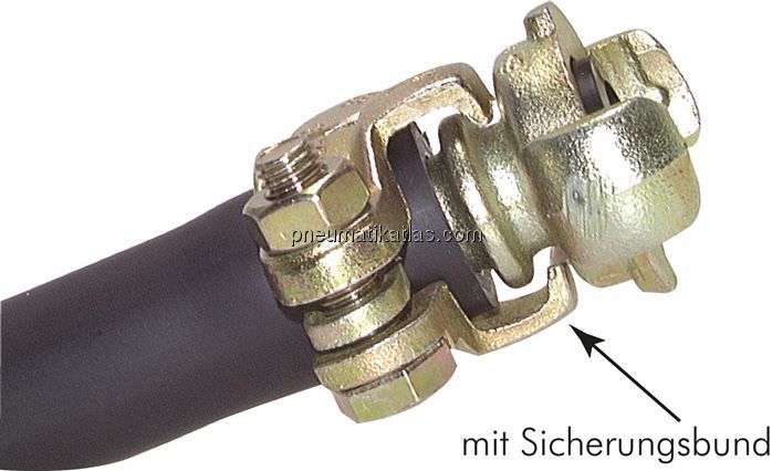 Sicherheits-Schlauchklemme Temperguss verz., 22 - 29mm