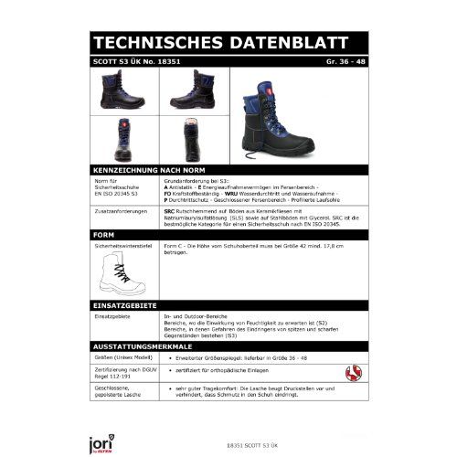 ELTEN SCOTT ÜK Sicherheitsstiefel High S3, Schwarz, Gr. 39
