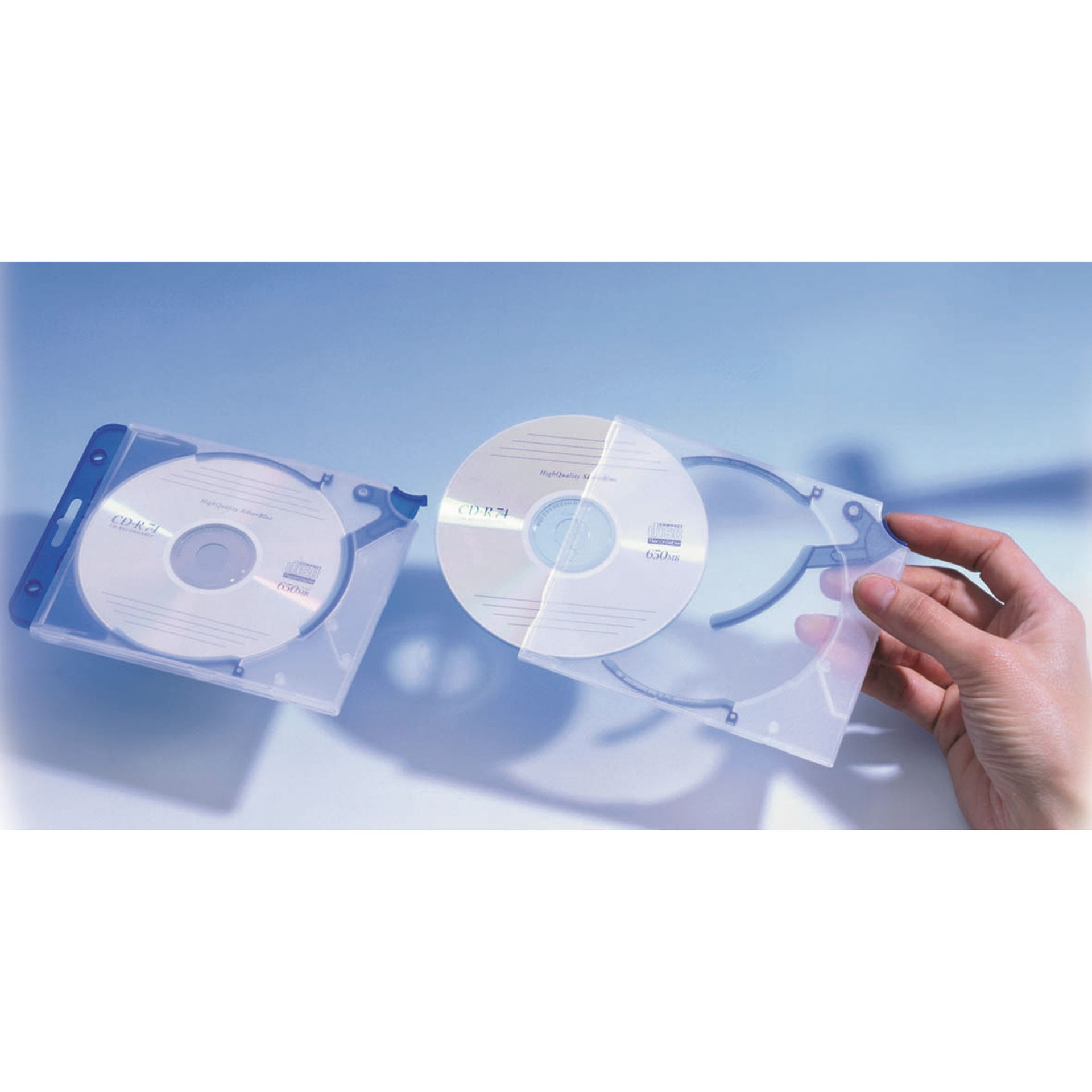 CD/DVD Hülle QUICKFLIP STANDARD bl/tr 10 St./Pack.