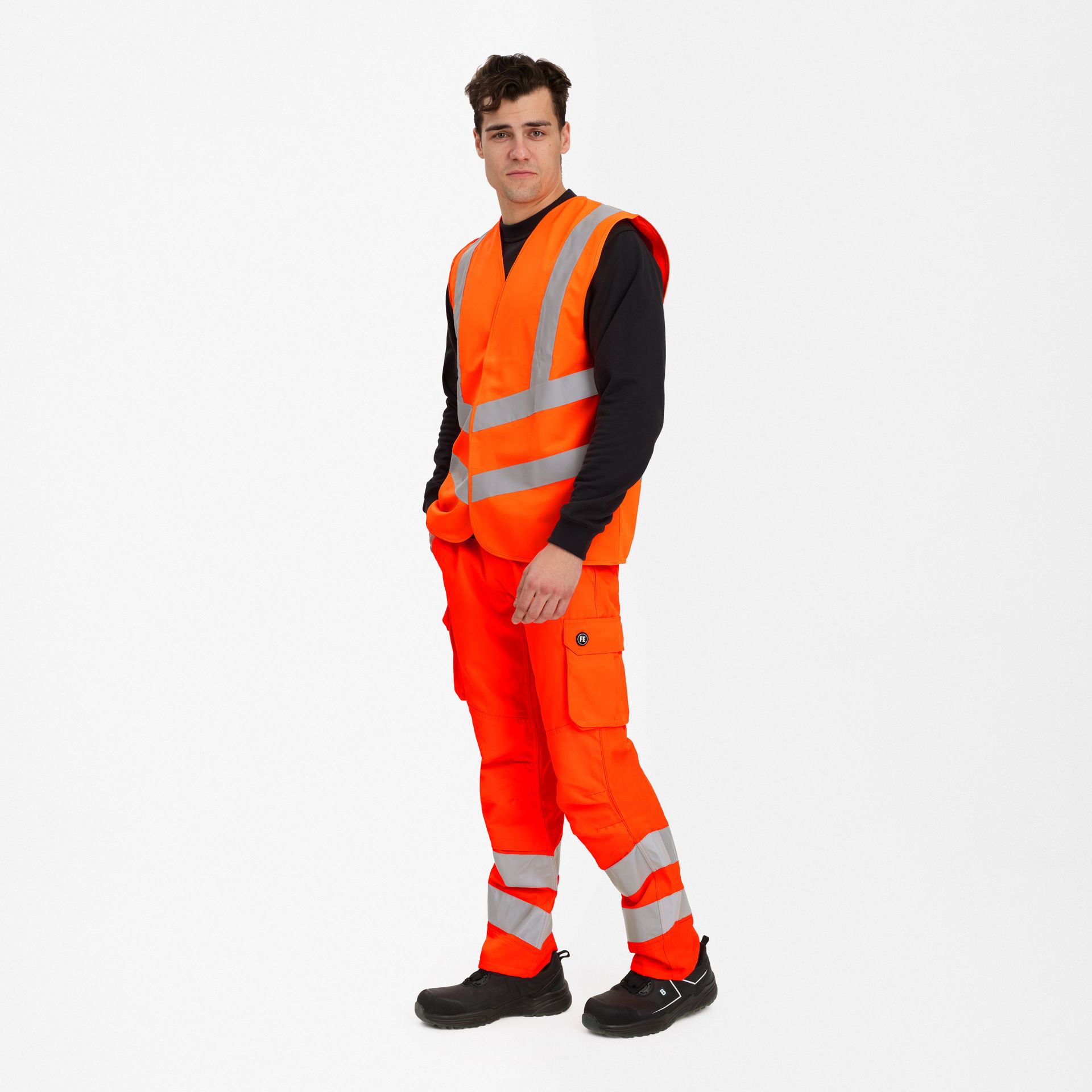 Safety Verkehrsweste Hi-vis Orange, Gr. XS/S