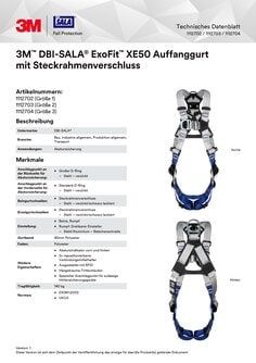 3M™ DBI-SALA® ExoFit™ XE50 Auffanggurt 1112703, Größe 2, 1 pro Packung