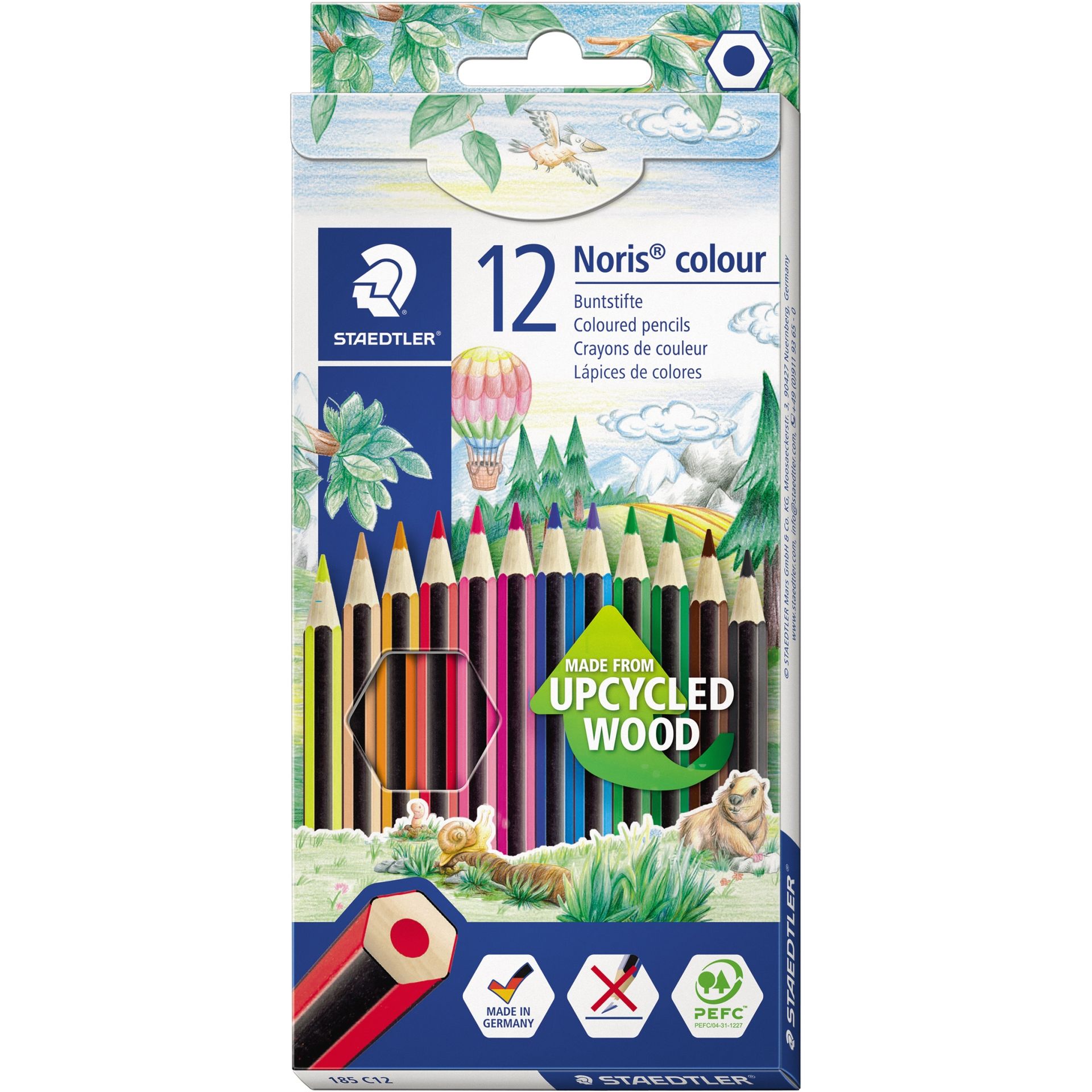 Farbstift Noris colour f. sortiert 12 St./Pack