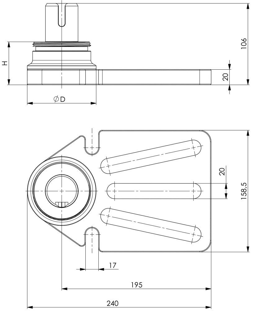Fußelement 6425FB AMF