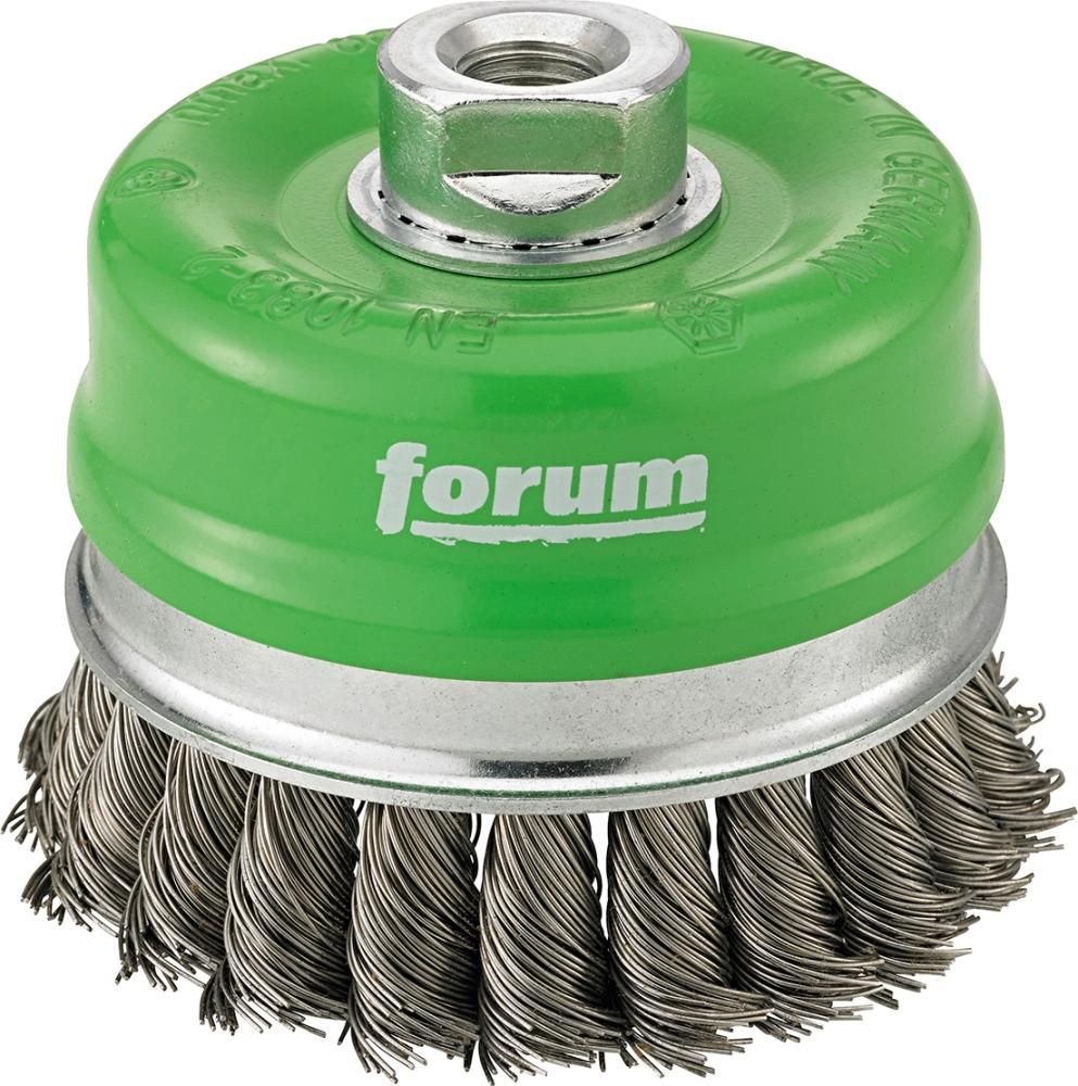 FORUM Topfbürste rostf. M14 80x0,50mm gezopft