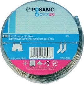 Drahtseil-Universalleine PVC/umm. 4mmx30m PÖSAMO