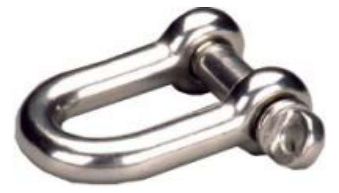 Schäkel gerade, Edelstahl V4A