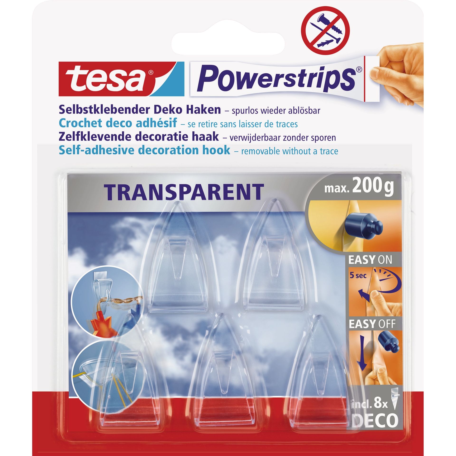 Dekohaken Powerstrips 30mm tr 5 St./Pack.