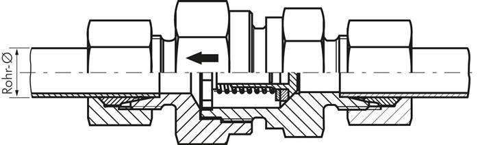 Hydraulik-Rückschlagventil 6 L (M12x1,5), Stahl verzinkt