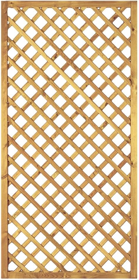 Diagonal-Rankzaun 90 x 180 cm MW 6 x 6 cm, Leisten 12x30mm, genageltRahmen 45/45 mm, kdi grün