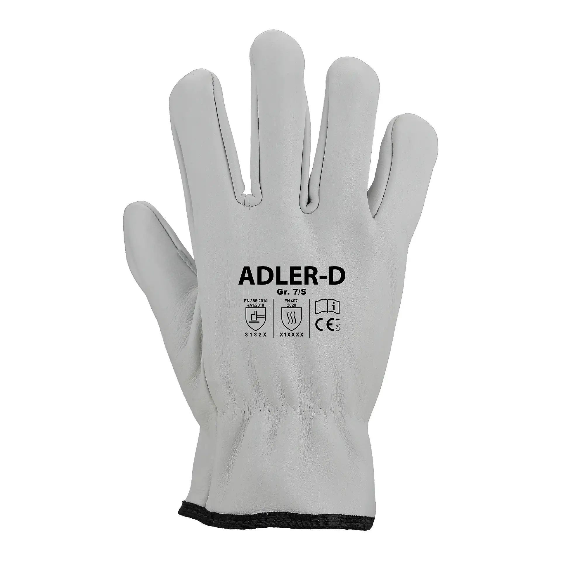 Driver-Handschuh aus Rindvollleder ADLER-D, grau, Gr. 7
