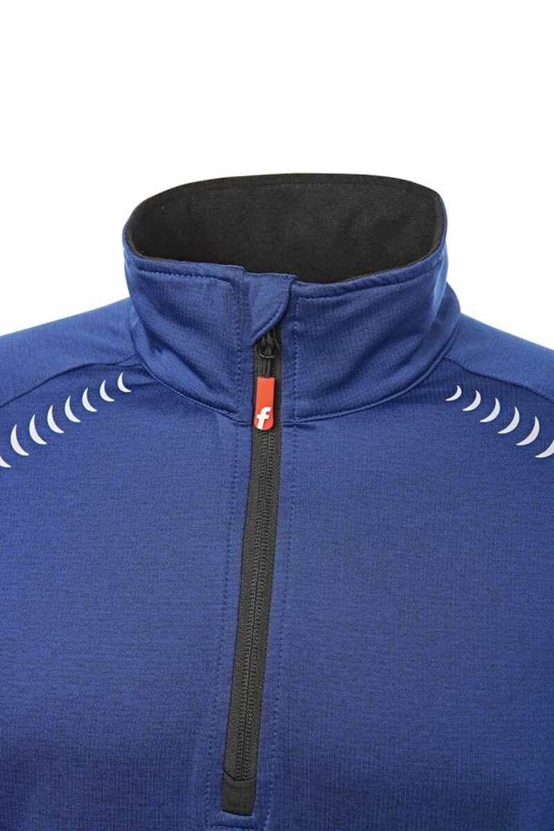 Tech-Fleecepullover kornblau/schwarz meliert Gr. 3XL Fortis Elements