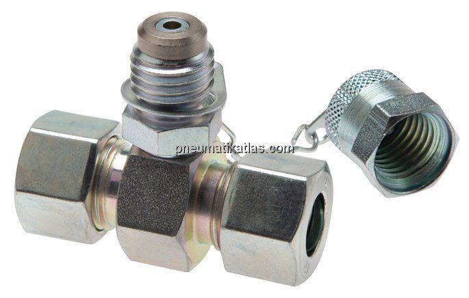 Messanschluss M16x2, 6 L (M12x1,5)-HD-Verschraubung, Stahl verzinkt