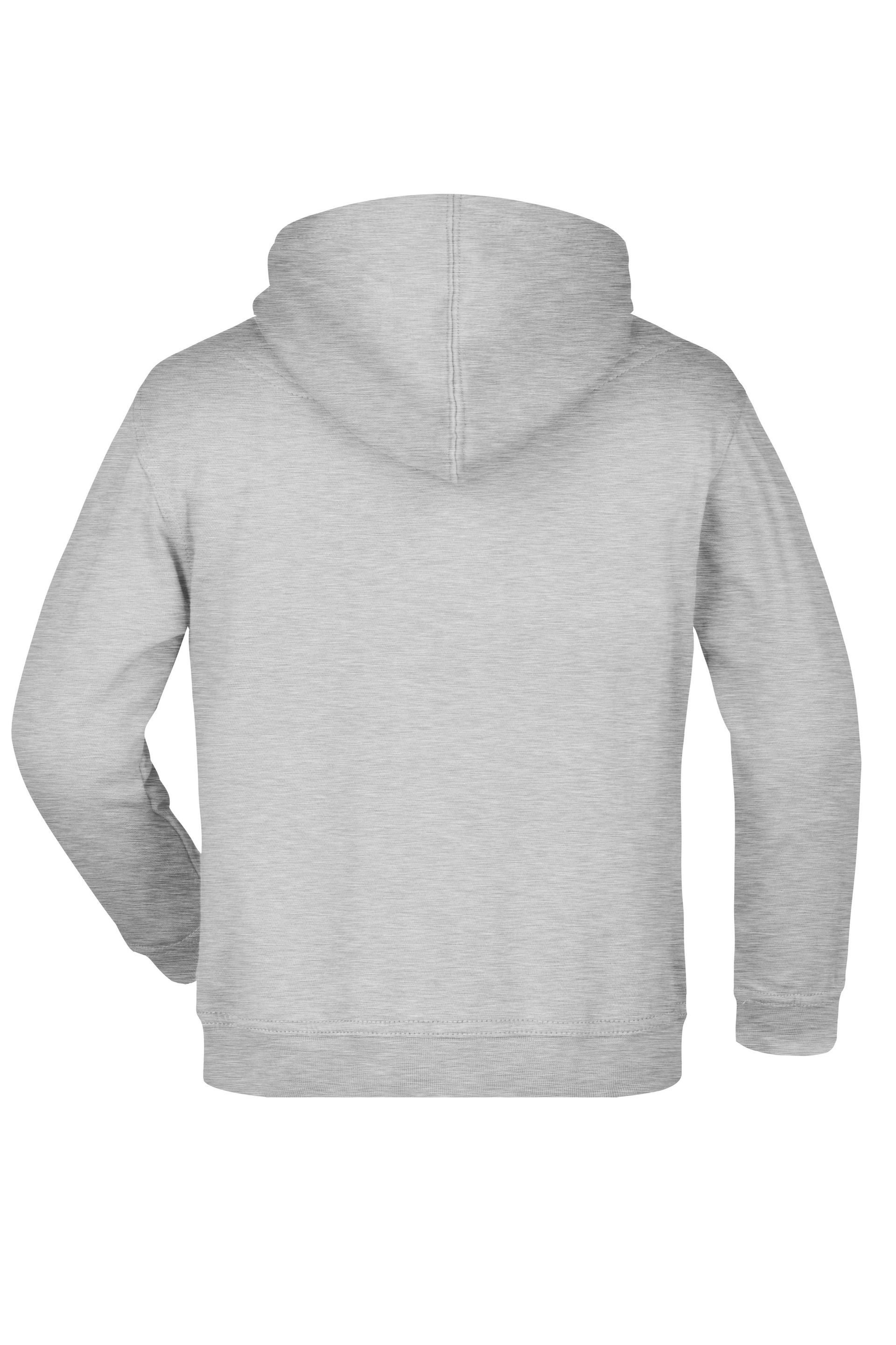James & Nicholson JN047K Kinder-Sweatshirt, Grau-Meliert, Gr. 2XL