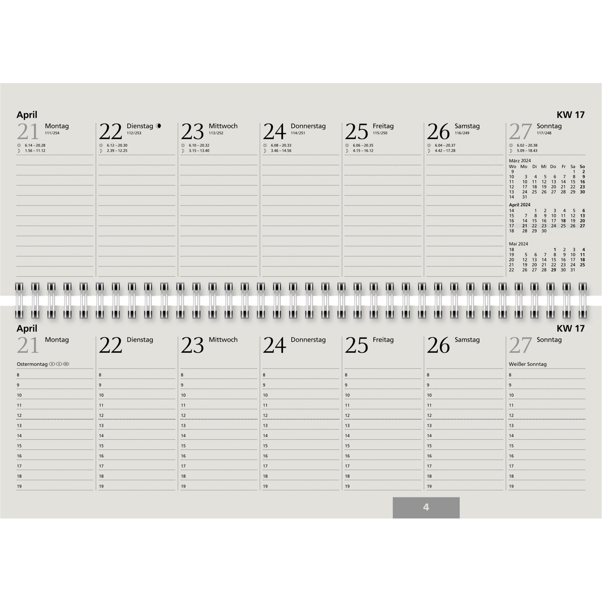 Querkalender 29,7x10cm 1W/2S UWS 112S