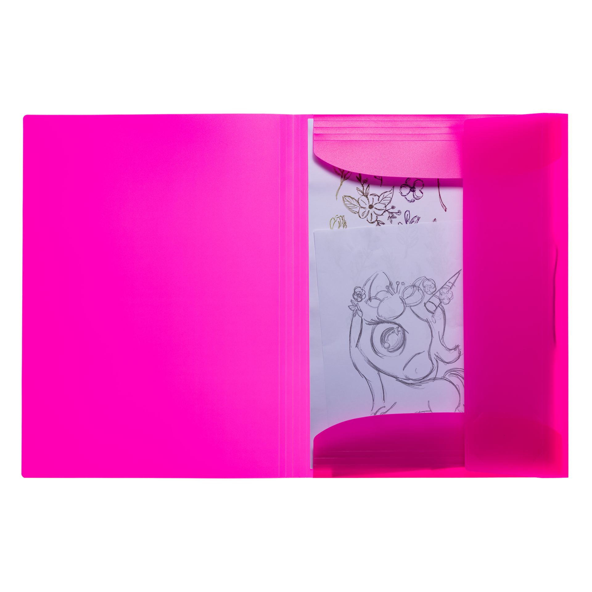 Sammelmappe A3 PP neon pink