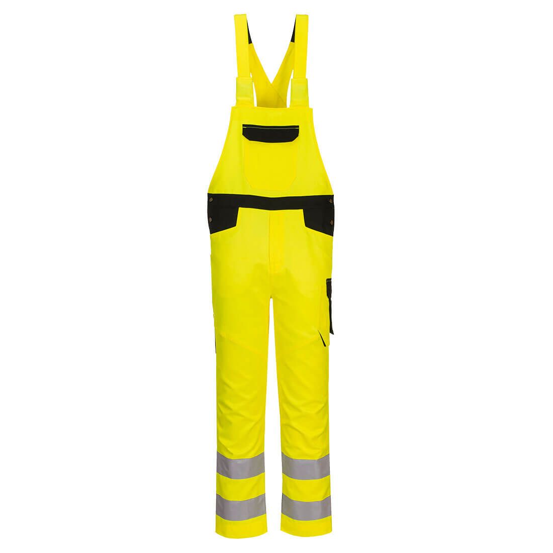 Portwest PW2 Warnschutz-Latzhose, Gelb, Gr. XL