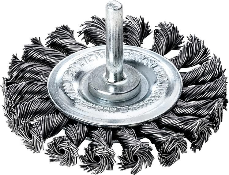 Schaft-Rundbürste Edelstahl gez. 75x0,5mm Lessmann