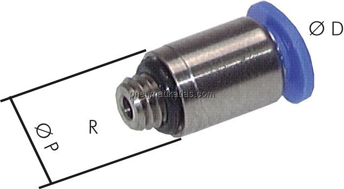 Gerader Steckanschluss M 3-3mm, Mini m. Innensechskt.