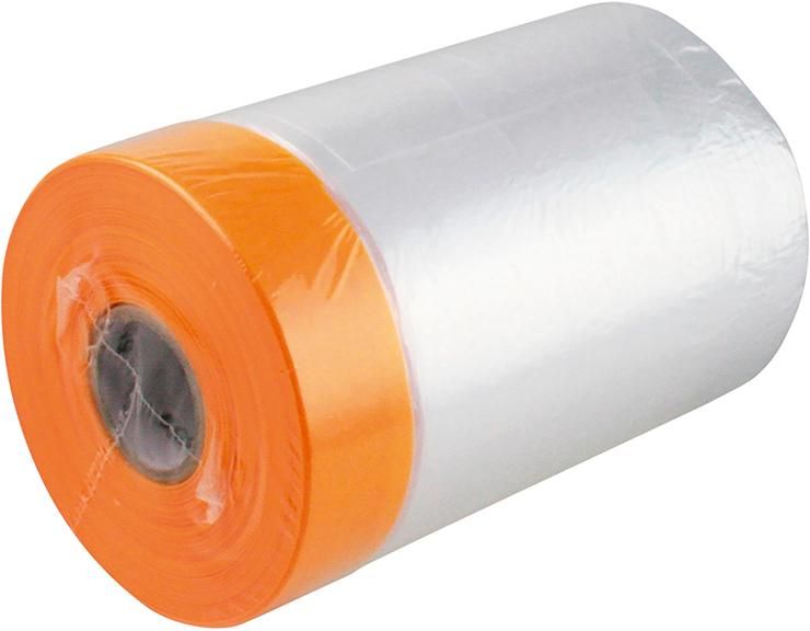 Abdeckfolie mit Präzisions-Krepp- Klebekante,1100mmx33m transparent/orange