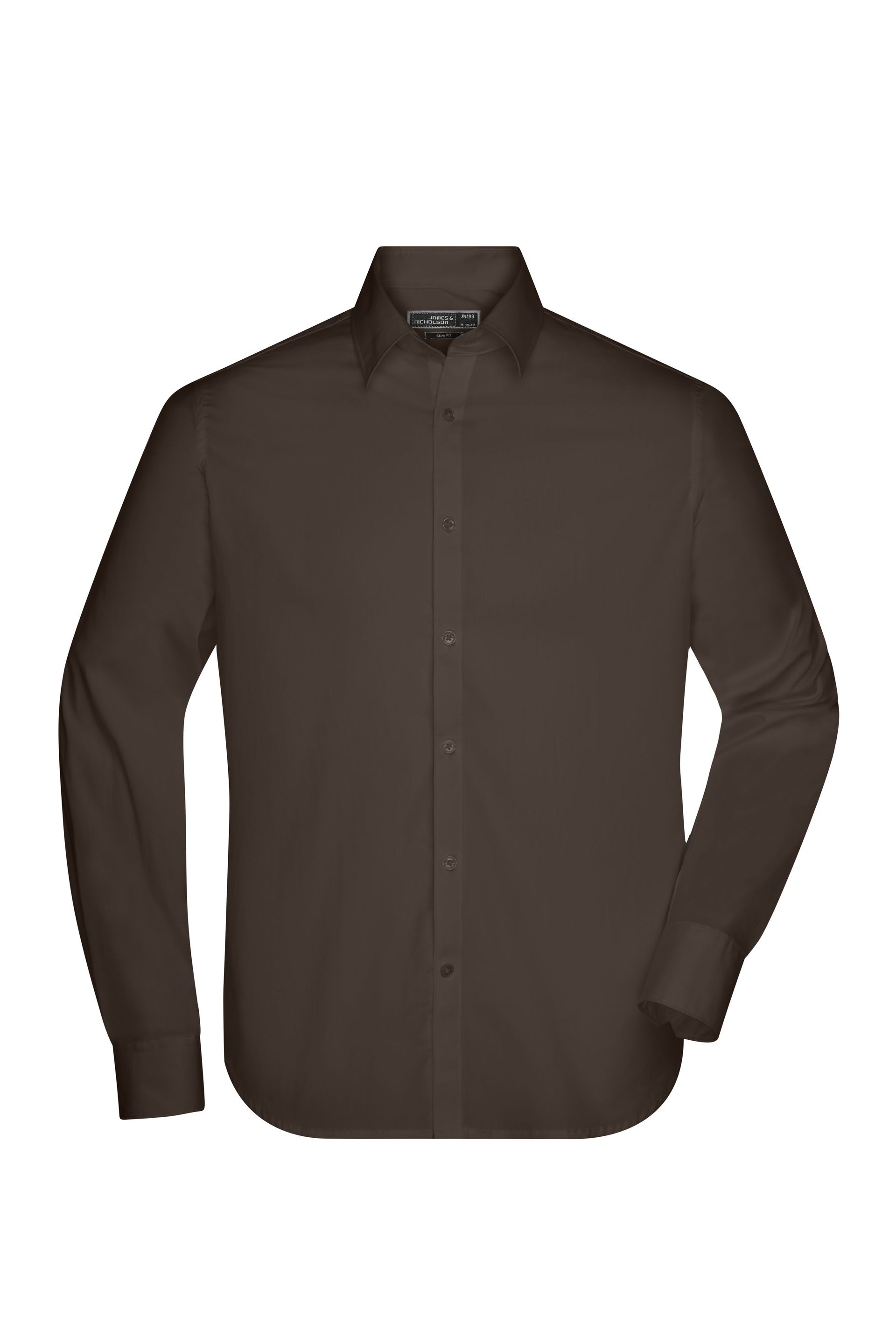 James & Nicholson JN193 Herren-Hemd, Braun, Gr. L