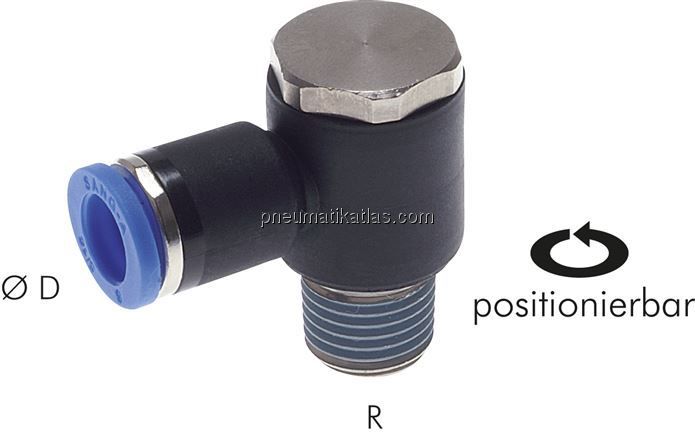 Winkel-Steckanschluss R 1/8"-4mm, IQS-Standard