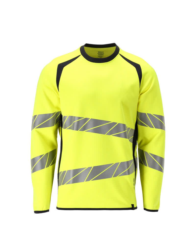 Sweatshirt Hi-vis Gelb/Schwarzblau, 2XL